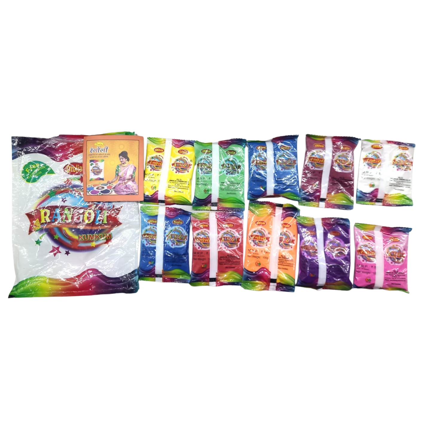 Drolia Rangoli 10 colour packet