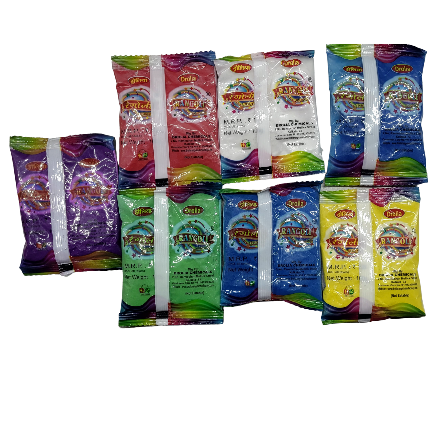 Drolia Rangoli 7 color packet