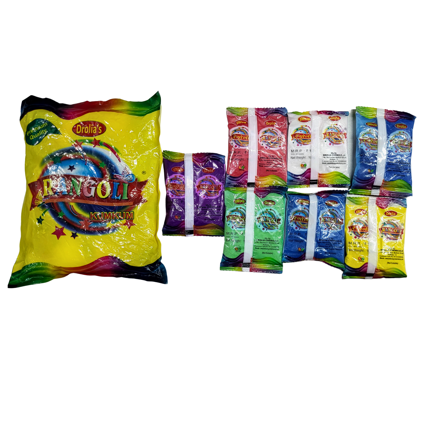 Drolia Rangoli 7 color packet
