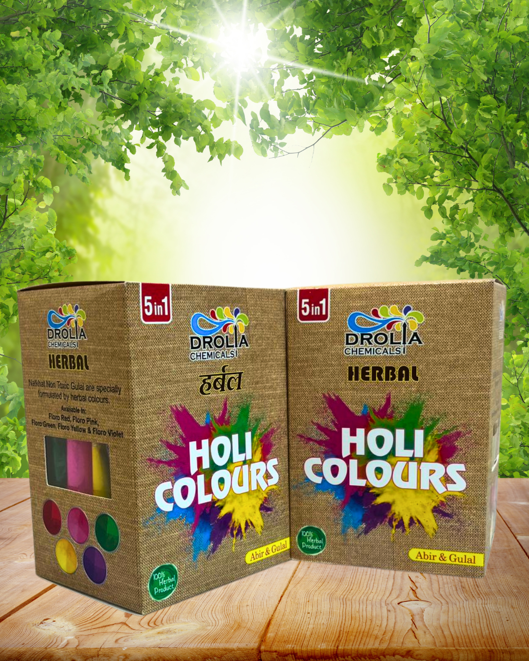 Natkhat Holi Gulal Powder - 5 in 1 Gift Pack